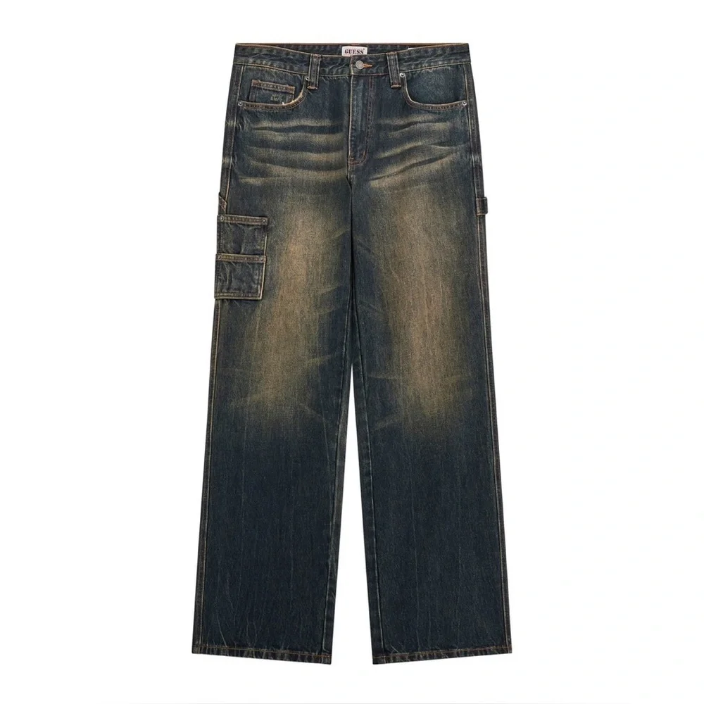 New Guess Originals Men’s cargo  Straight Leg Jeans Sz 32